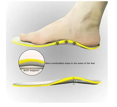 舒适矫正足弓支撑鞋垫运动鞋和工作靴由于扁脚和足底疼痛缓解筋膜炎 男子 Buy 拱形运动记忆泡沫鞋垫 Pu 鞋垫 正形鞋插入 Orthology 鞋垫运动记忆泡沫鞋插入为男性和女性