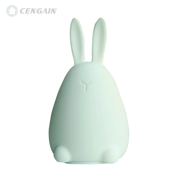 Creative decompression pat colorful silicone rabbit plug-in feeding dream bedroom bedside night light