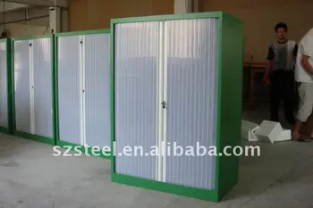 Office Furniture Translucent Roller Shutter Door Cabinet Steel