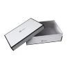 High Quality Straight Corner Rectangle White With Black Edge Embossing UV Varnish Coating Wedding Gift Box