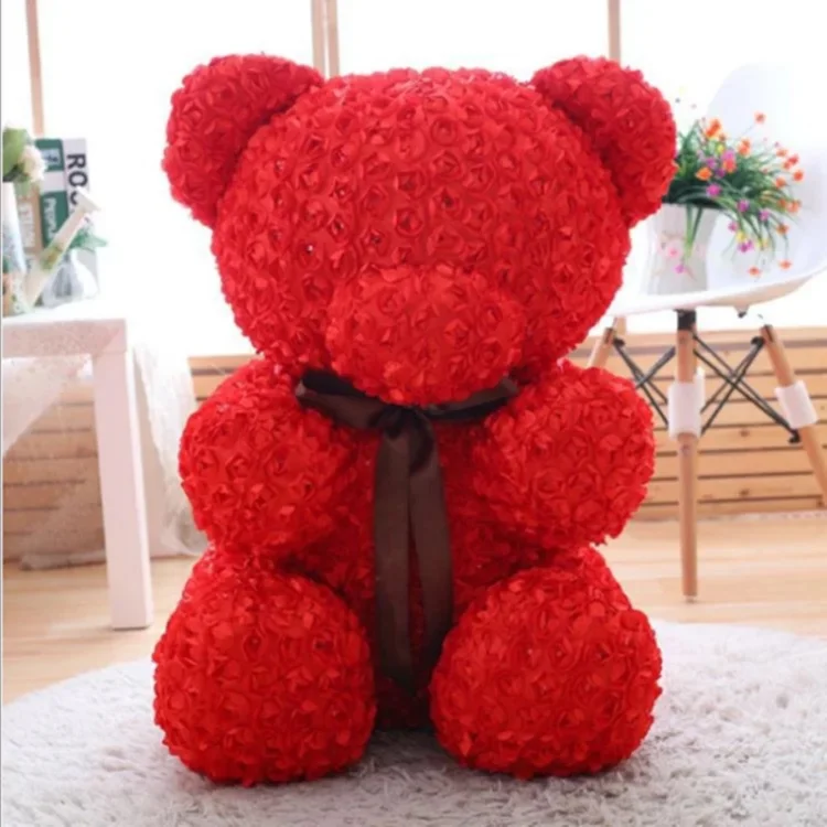 soap flower teddy bear