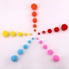 hot sale multiple specifications colorful pompom stock polypropylene pompom trim for birthday party decorations