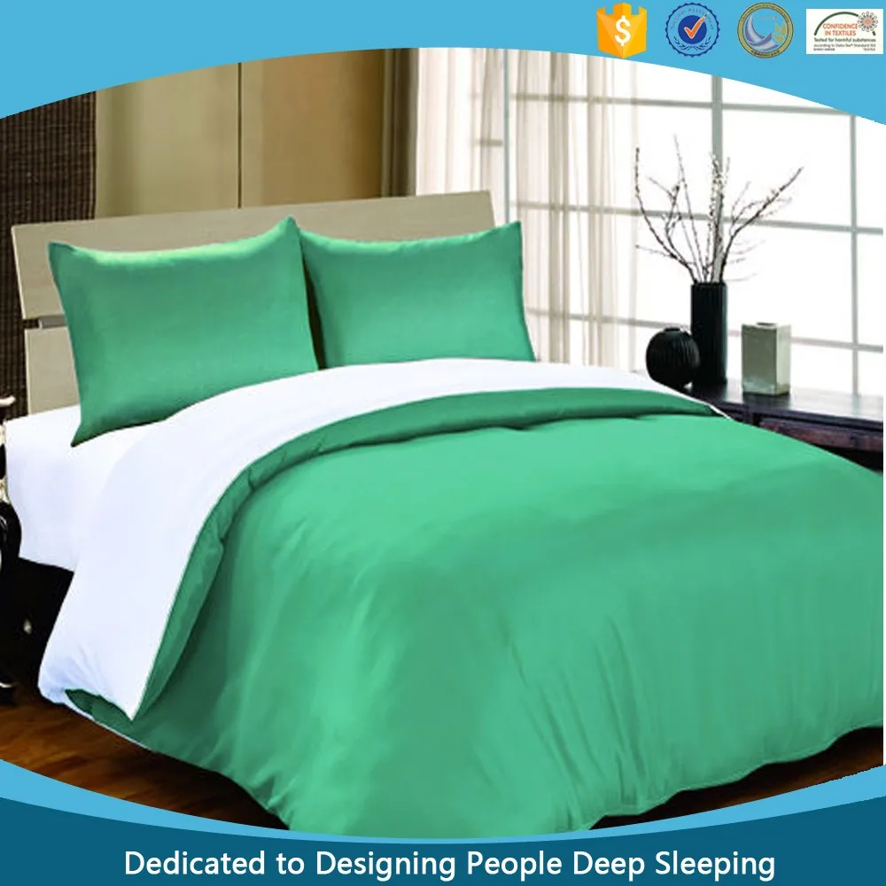 Reversible Solid Color Brushed 100 Polyester Microfiber Fabric Bed