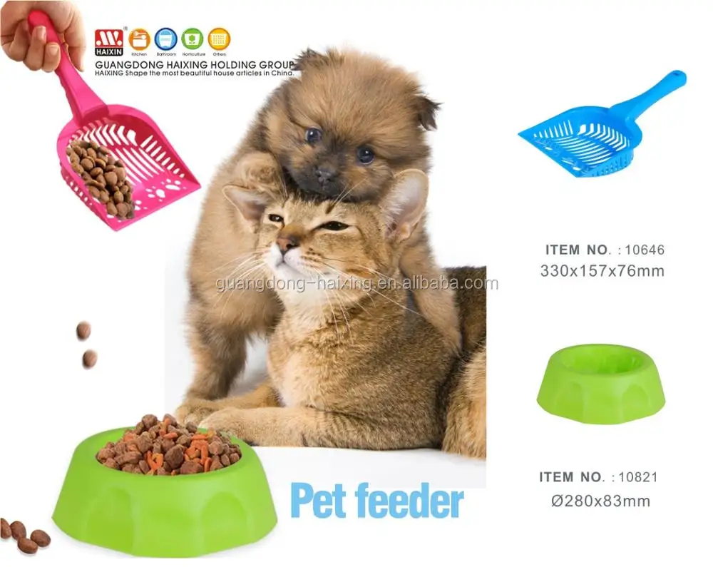 Cute Shape Pet Food Container Products Cat Feeders Plastic Pet Dog