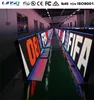 Shanghai Factory 8000 CD/meter Large LED Screen ,transparent led curtain for Football Game