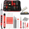 23pcs US/UK/EU plug 60W Red/Blue Digital Display Adjustable Constant temperature Soldering Iron tool Kits for Welding Work