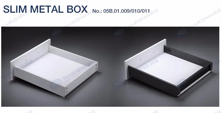High Quality Slim Metal Box With Normal Heavy Duty Undermount