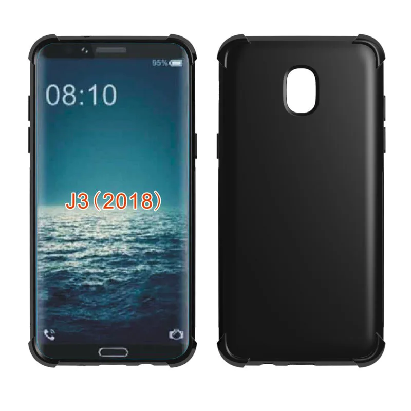 Transparent Shockproof soft Tpu cover case For Samsung Galaxy J3 2018