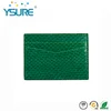 Luxury python leather Green color For card holder with Wallet card slot
