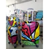 jewelry hard plastic small cardboard suitcase