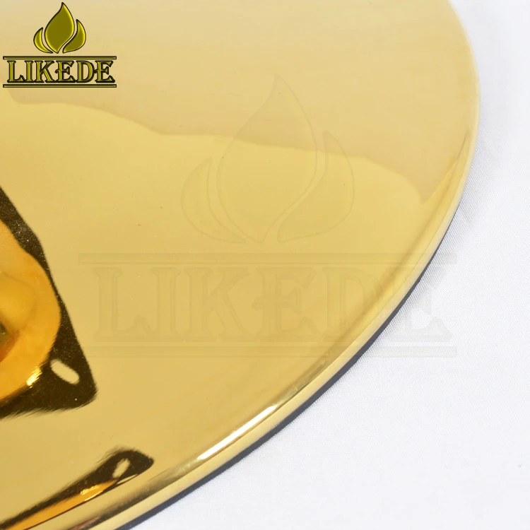 Golden Trumpet Tulip round Chair Leg Shinny Titanium Gold 304# Stainless Steel Iron Workshop and Apartment Chair Base