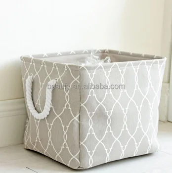 canvas storage with lid