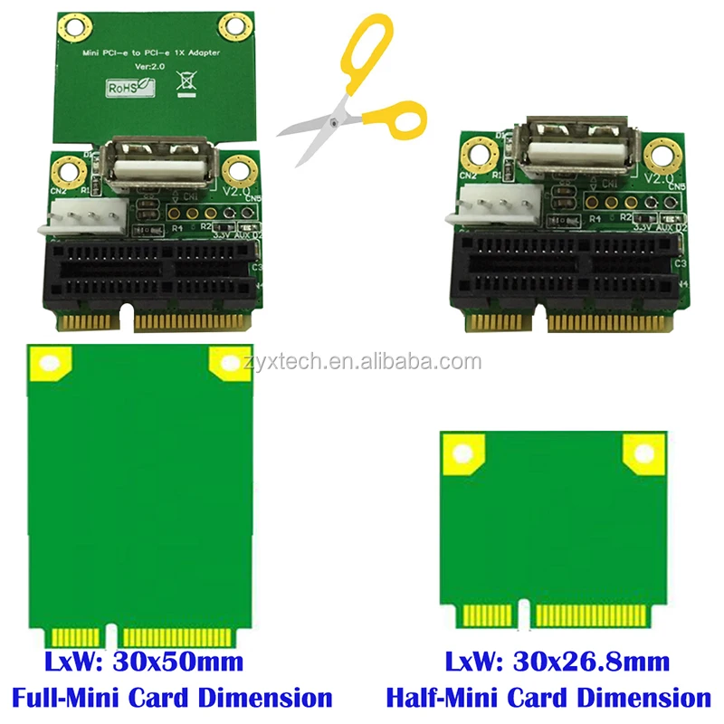 Pcie 1x To Half Full Mini Pci E Adapter Buy Mini Pcie Pcie 1x Pcie To Mini Pcie Adapter Product On Alibaba Com