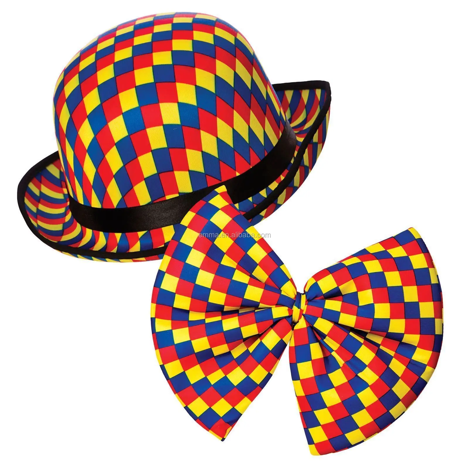 Галстук клоуна. Клоунский галстук. Атрибуты клоуна. Шляпа клоуна. Цирковые головные уборы.