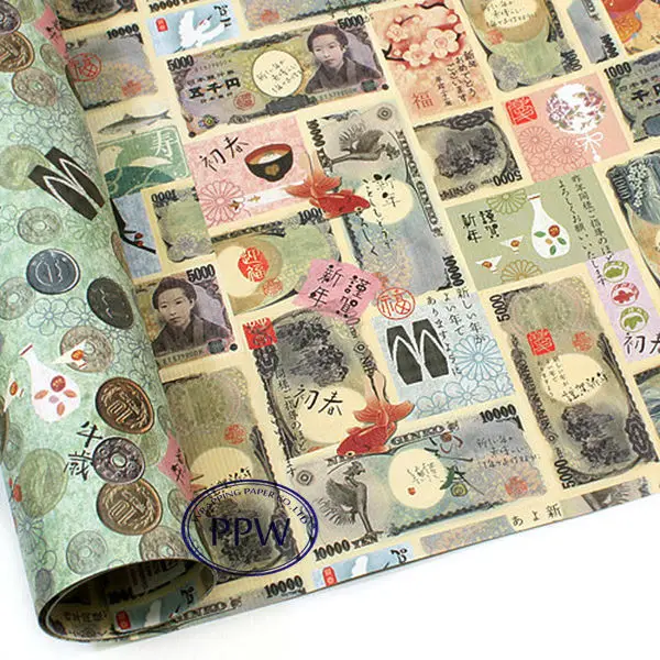 money wrapping paper