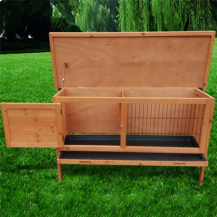 cleaning rabbit hutch