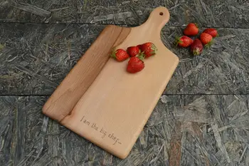engraved wooden chopping board