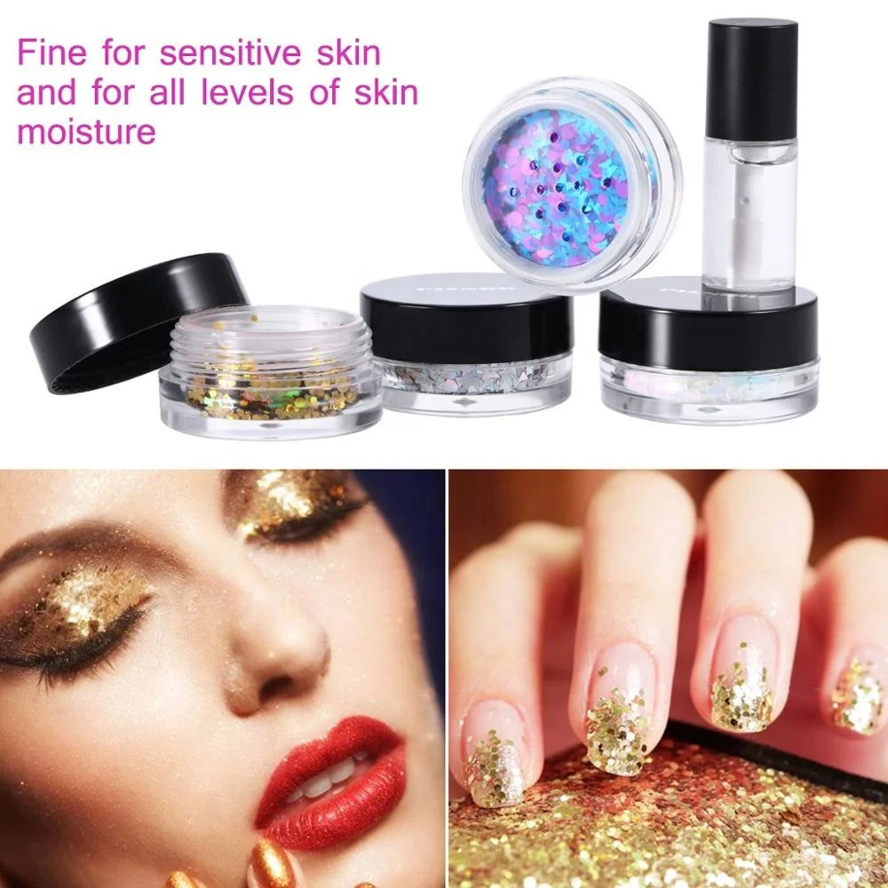 Ecofriendly Bulk Glitter With Long Lasting Fix Gel For Face,Body,Hair