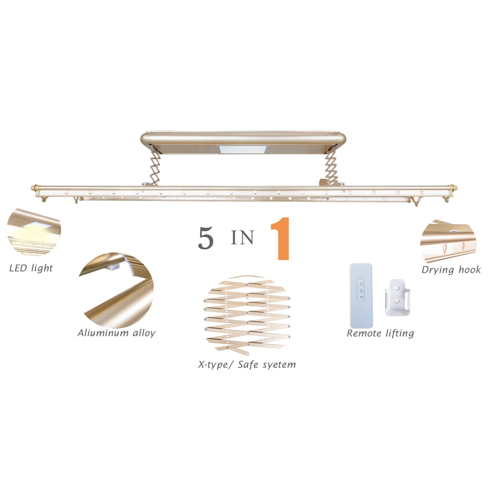 
Balcony baby clothes hanger dryer stand with infrared drying 