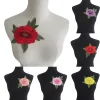 Colorful iron on flower embroidery collar patch Flower Badges Sew On Patches Patchwork Sticker Custom Flowers Applique