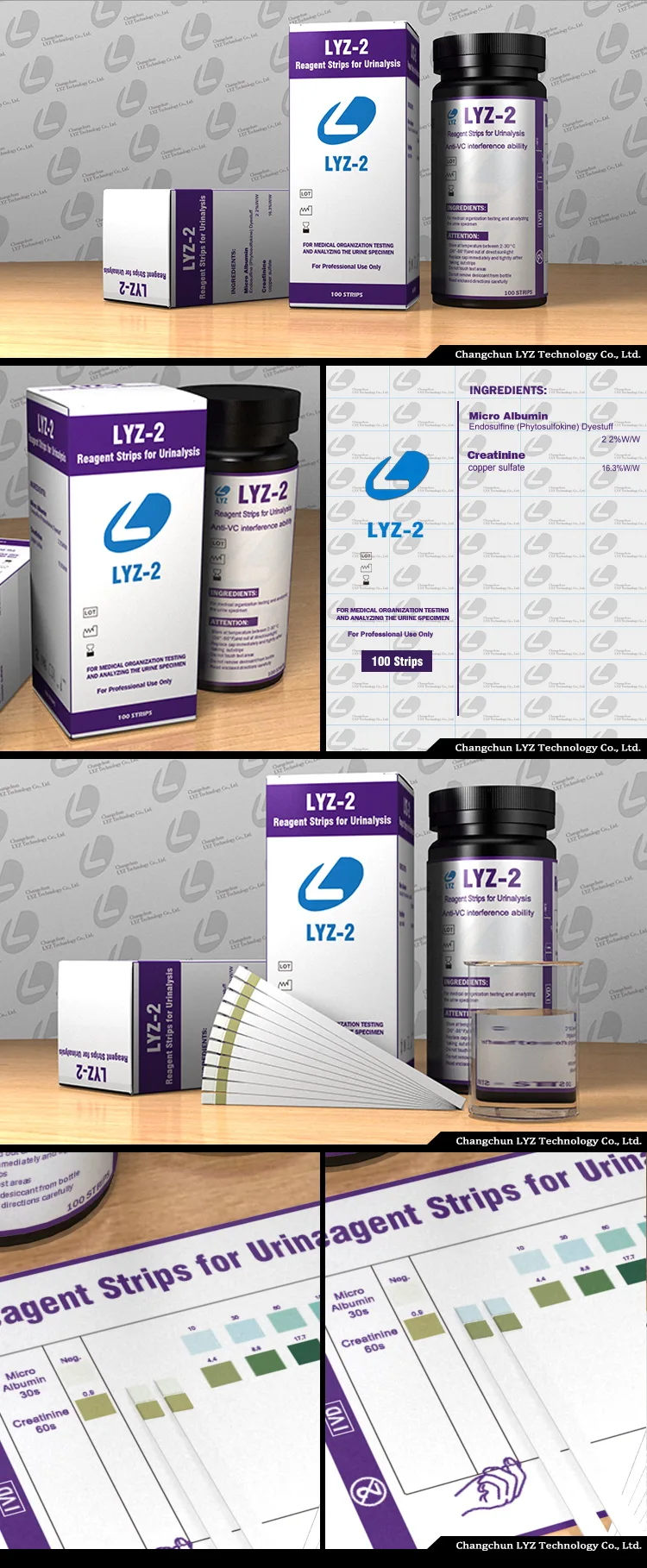 Urine Nephropathy Test Strips Creatinine Micro Albumin Strips Buy