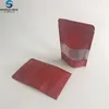 silk glossy stand up easily open tear zipper bag for loose tea packaging