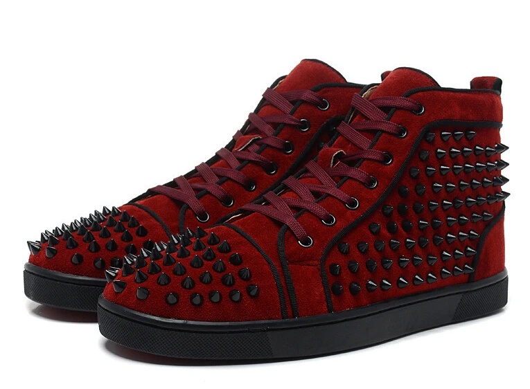 red bottom flat boots