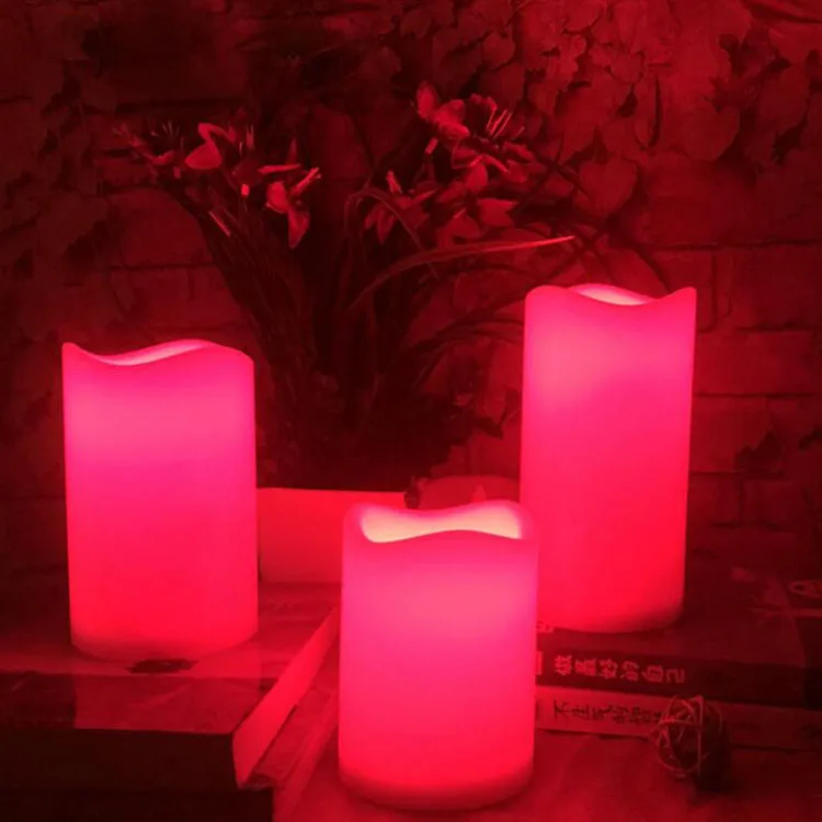 ABS material factory offered  remote control  Battery Operated Tea Lights Led Flameless pillar Candle