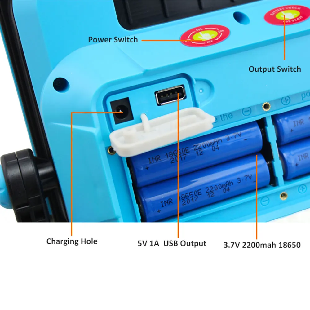 NEW outdoor 30 W power bank function portable rechargeable led flood lights manufacture