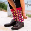High quality 100% Cotton Christmas Wave Pattern Style Man Socks, Colorful socks for man