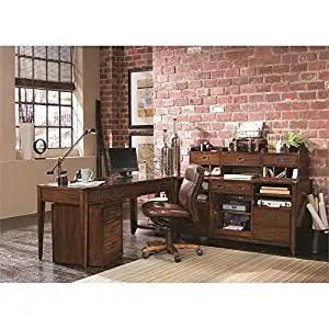 Hooker Furniture Danforth Home Office Credenza in Rich Medium Brown