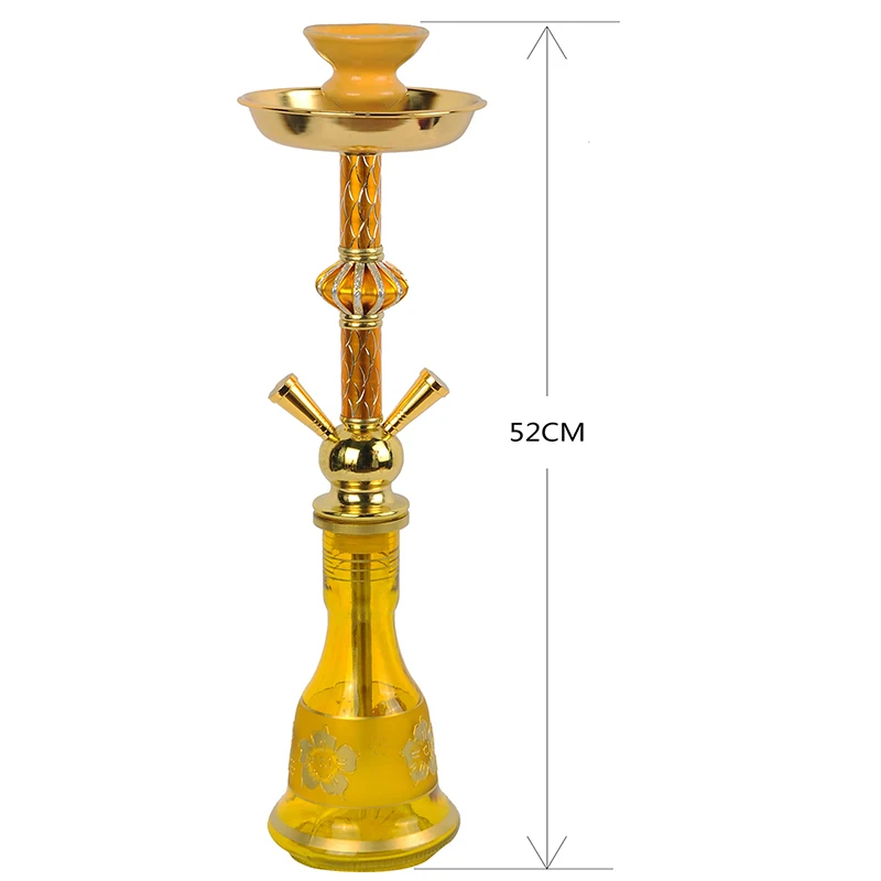 Woyu Wholesale Dubai Glass Chicha Narghile With Double Hookah Head