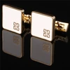 Men's Fashion Luxurious Tuxedo Shirts Cufflinks and Cuff Studs Set Black Silver