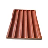 Alibaba wholesale silicone coating long bread baking pan/french bread pan
