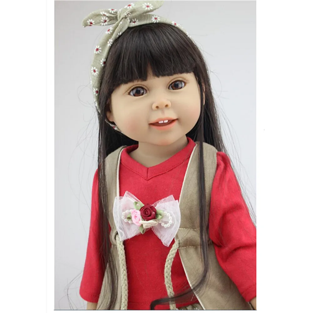 45 cm 18 Inch American Girl Doll Princess Doll Cute Soft Plastic Reborn Dolls Babies Girl