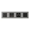 FIKO Hotel room type 86 piece combination headboard gray stainless steel universal three-pole socket 13A three-hole power socket