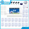 868MHZ GSM Home Alarm System 7 inch screen big wireless burglar alarm with Bulit-in Lithium Battery with Panic Button