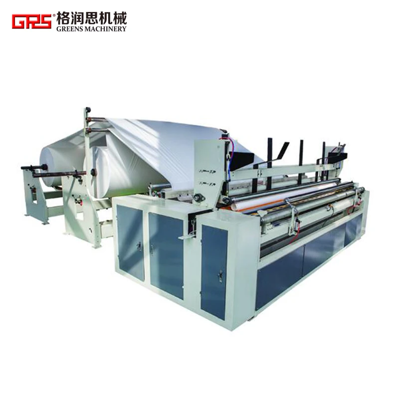 Easy Operating Semi Automatic Jumbo Roll To Toilet Paper Roll Rewinder