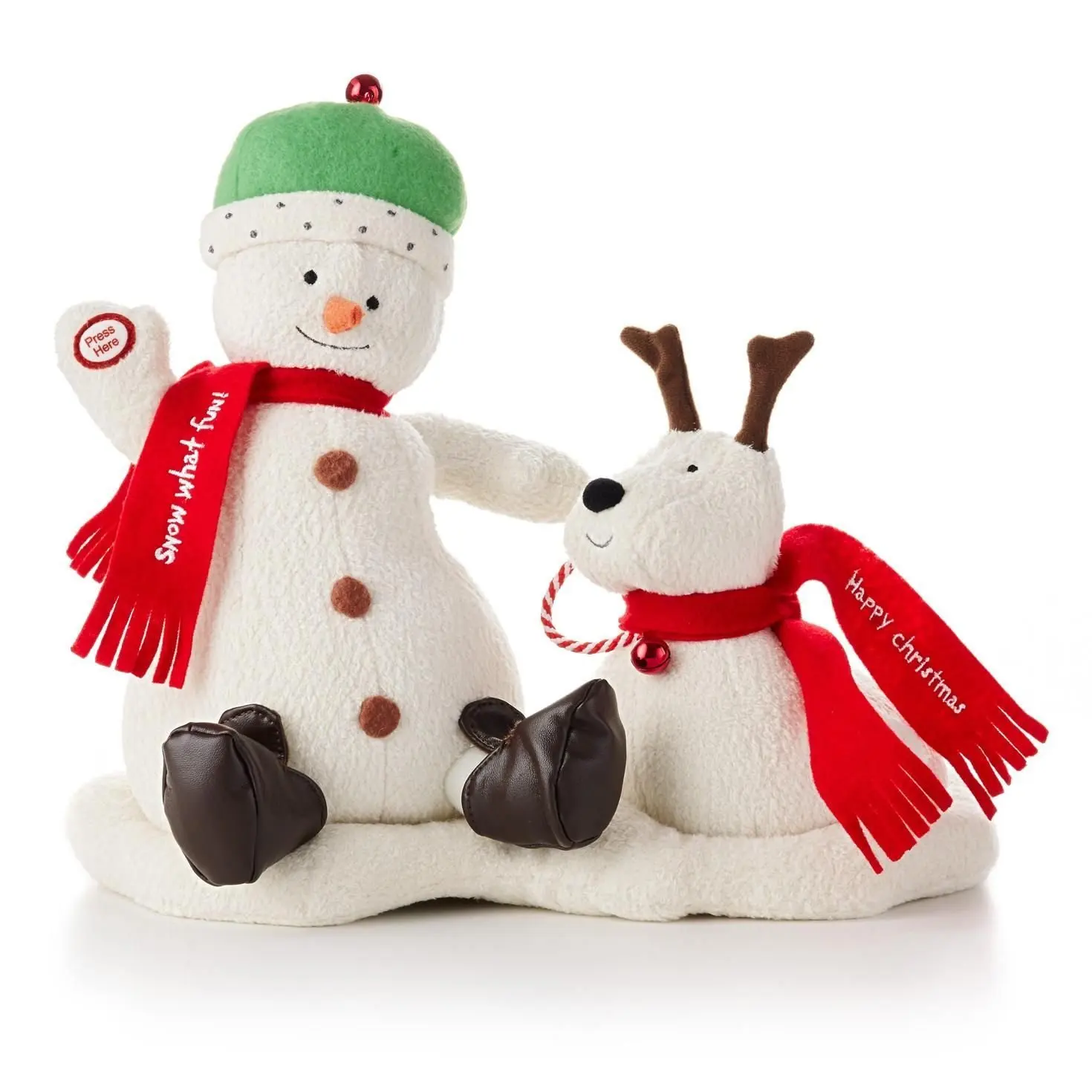 Buy Hallmark Jingle Pal Plush Snowman Piano Player Moves to Music Lights Up NW in Cheap Price on