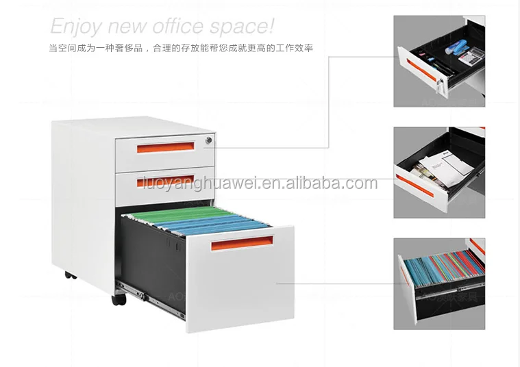 Steel Office Furniture Metal Mobile Lockable Movable Under Desk Steel Office Furniture Metal Mobile