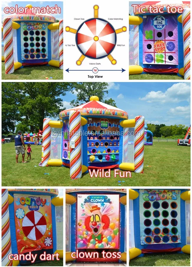 5 In 1 Inflatable Carnival Game Midway Attraction - Buy Inflatable ...