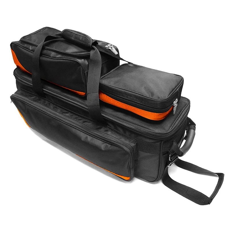 Heavy Duty Detachable 3 Ball Bowling Bag Roller Triple Tote Bags With