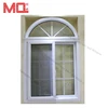 Open design factory pvc upvc half moon arch top round sliding windows