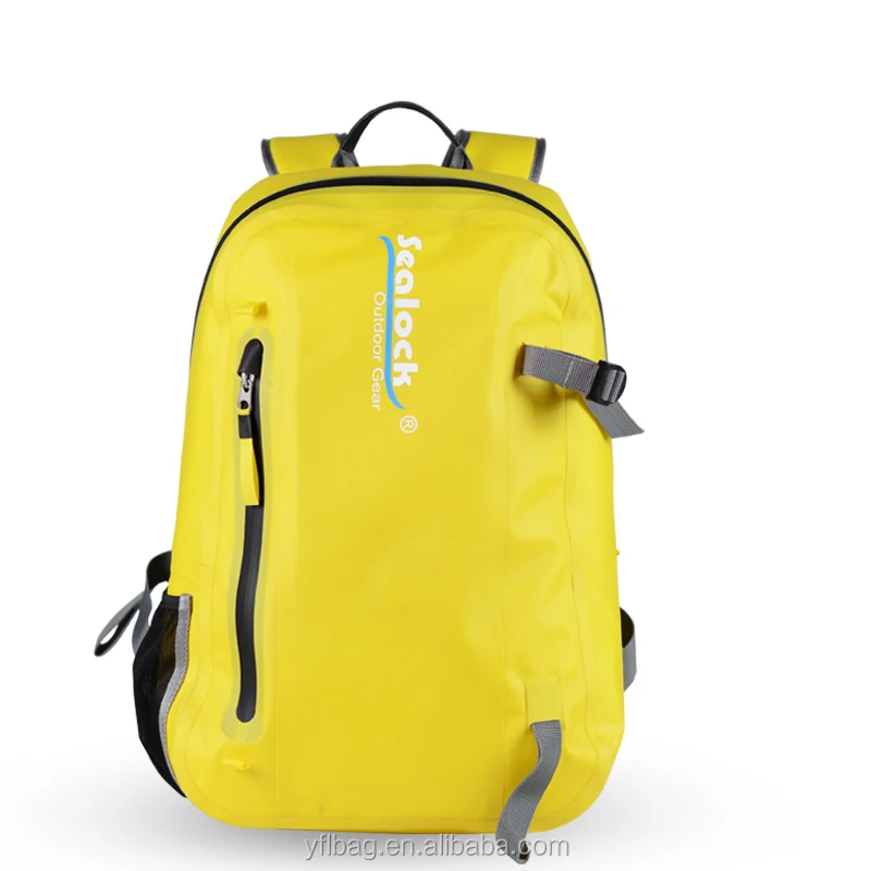 15l Yellow Waterproof Dry Bag Camping Hiking With Airtight Backpack