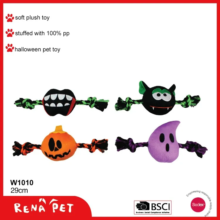 Manufacturer wholesale squeaky rope plush pet dog helloween toy OEM