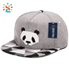 Custom mens 5 panel gorras snapback hats panda robber patch hip hop flat caps