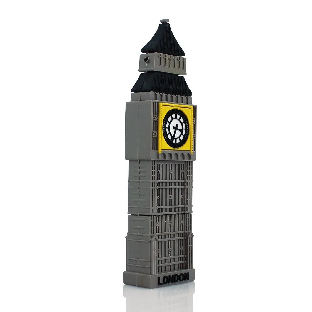 USB 2.0 Gray The Big Ben Shape Creative U Disk 8GB 16GB 32GB 64GB USB Flash Drive Pen Drive Memory Stick Hot Sale Pendrive - ANKUX.COM
