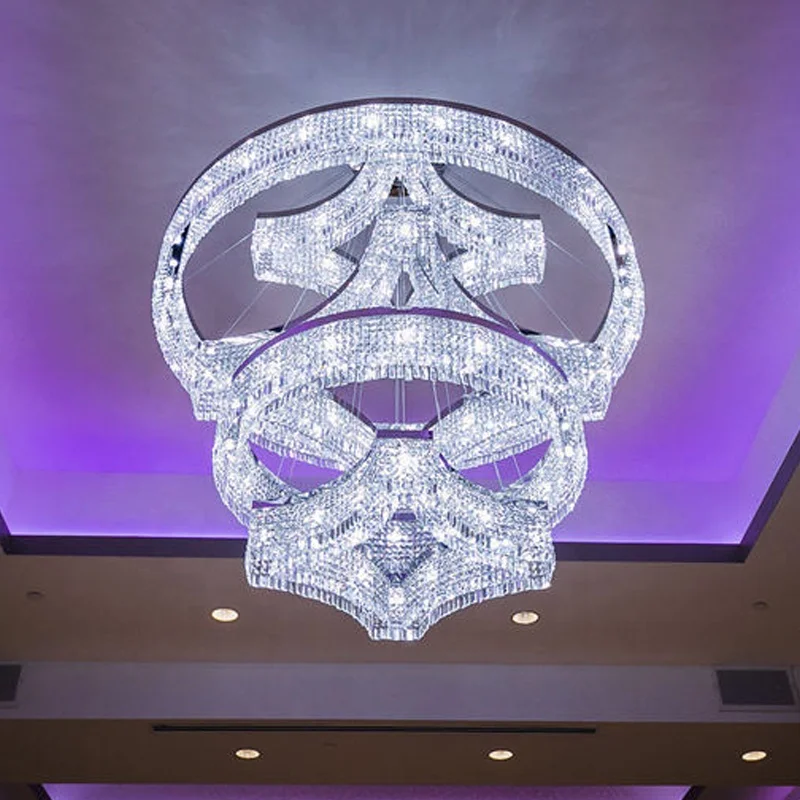 Luxury Crystal Chandelier For Banquet lustre sala de cristal Modern Chandeliers Light Fixture Wedding Decoration