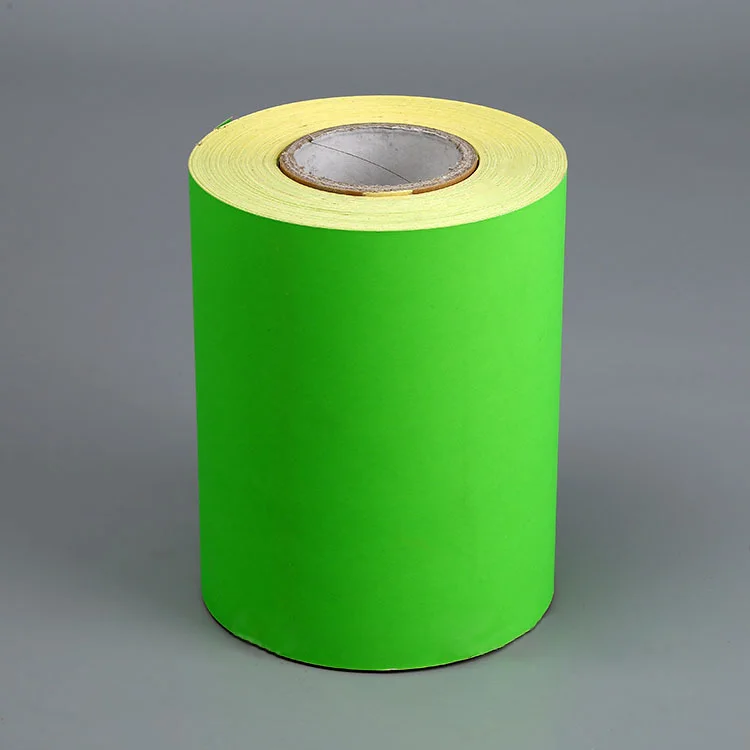 最佳质量荧光霓虹绿色自粘标签贴纸纸