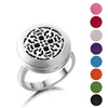 Fashion jewelry ring stainless steel aroma essential oil diffuser silver ring
